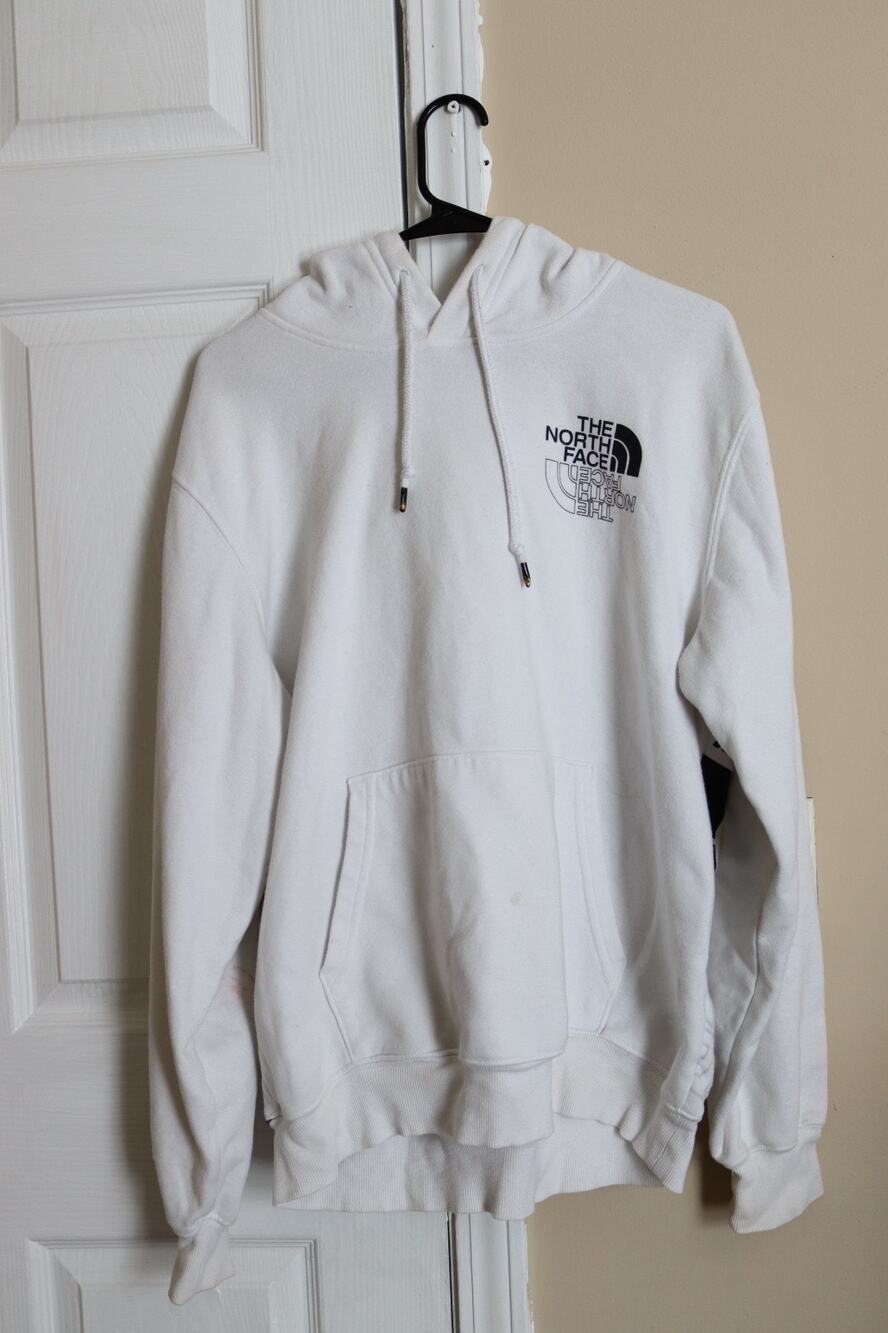 The North Face - White Pullover Hoodie - All Over Graphic - Size M - No Tag